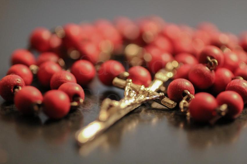 the rosary is a set of prayers done with a string
